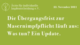 Update zur Übergangsfrist der Masernimpfpflicht || Annette Bopp & Jan Matthias Hesse