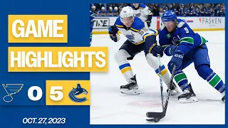 Game Highlights: Canucks 5, Blues 0