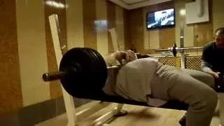 Андрей Гальцов жим лежа 159 кг на 46 раз / Andrey Galtsov Benchpressing 159kg x 46