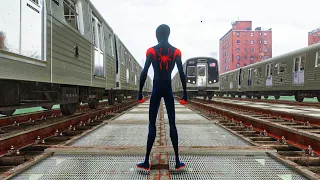 Spider-Man 2 Spider-Verse Suits Free Roam Combat Gameplay