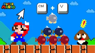 Super Mario Bros. But If Mario Can COPY And PASTE Anything | Game Animation