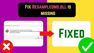 Fix Resampledmo dll is missing in Windows 11 [English]