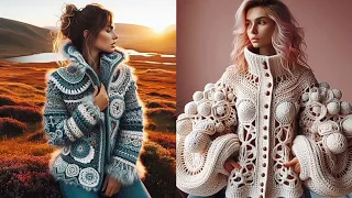 💯 I Love These Beautiful Crochet/Knitting Designs! Crochet Patterns for Women's Cardigans #crochet