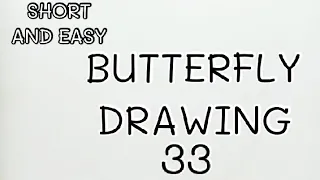 How to draw a butterfly from number 33|| Butterfly drawing #butterfly #animaldrawing #pssdrawing