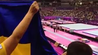 Ukraine National Gymnastics Golden medal ceremony at Baku 2015