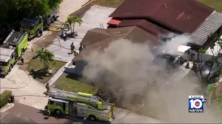 Fire breaks out inside northwest Miami-Dade home