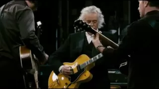 Jimmy Page,Jack White and The Edge playing ,,In my time of dying"