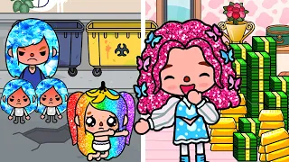 UGLY Girl Was Adopted By Butterfly Hair Idol | Toca Life Story | Toca Boca