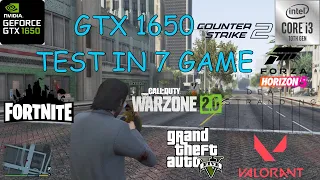 GTX 1650 Test in 7 Games with i3 10105 | 2023