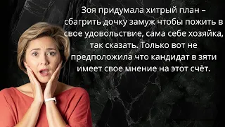 Рассказ о Зое которая очень хотела сбагрить дочь замуж и чуть сама туда не попала.