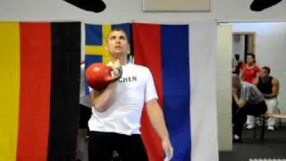 German Kettlebell Club: Wadim Sichwardt one arm jerk 32 kg