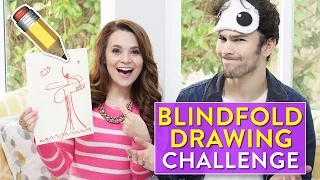 BLINDFOLD DRAWING CHALLENGE! ft Max Schneider