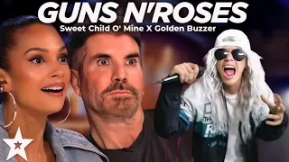 Golden Buzzer Simon Cowell cried when the heard the extraordinary voice singing Guns N'Roses Song