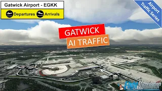 MSFS 2020 LIVE Traffic at London Gatwick - EGKK   #MSFS2020traffic