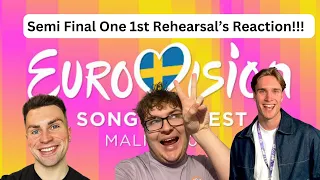 SEMI FINAL ONE 1ST REHEARSAL'S REACTION | WITH @Vinseurovision & @ChrisCalling