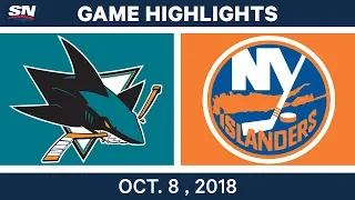 NHL Highlights | Sharks vs. Islanders - Oct. 08, 2018