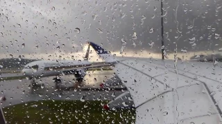 A350-900XWB Thunderstorm Morning Take Off