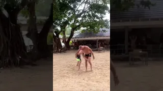 Training with UFC Colby Covington On A Beech In Jamaica. Tips From The Best