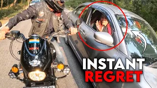 DRIVER INSTANTLY REGRETS HIS ACTIONS | EPIC, ANGRY, KIND & AWESOME MOTORCYCLE MOMENTS | Ep.75