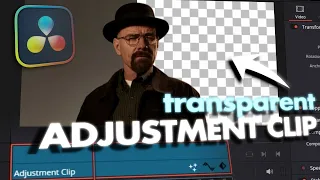 davinci resolve→ fixing adjustment clip to be transparent/ alpha background