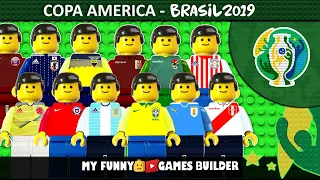 Copa America 2019 • Preview Brasil 2019 in Lego Football Film Animation (Brazil 2019)