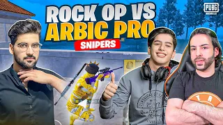 rock Op vs pro Arabic squad 😱 using double sniper in conqurer lobby | PUBG mobile  / rock Op￼