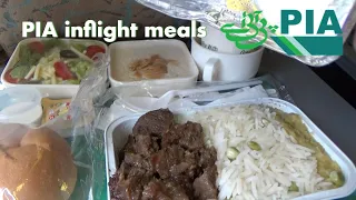 Pakistan International Airlines inflight meal review - PIA Islamabad inbound flight - amingo