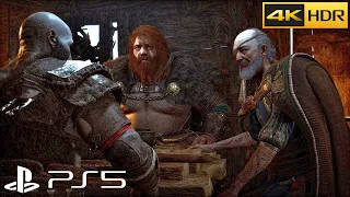 Kratos Meets Thor & Odin For The First Time - God of War Ragnarok 4K 60FPS HDR