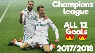 Cristiano Ronaldo - All Goals in Champions league 2017/2018