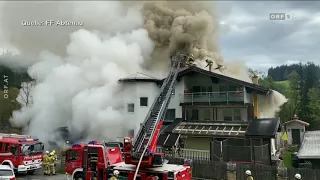 19.10.2023 Großbrand bei Wohnhaus in Abtenau