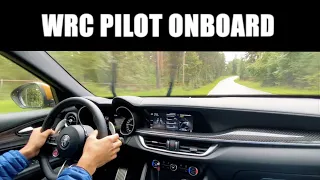 ALFA ROMEO STELVIO QUADRIFOGLIO ONBOARD  BY WRC PILOT