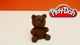 Play-Doh Brown Bear - How to make a cute Play-Doh bear step-by-step