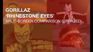 Gorillaz 'Rhinestone Eyes' Split-screen Comparison (new updated version)