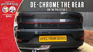 De Chrome the Bumper Trim on the Polestar 2