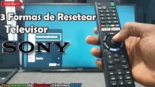 Tres manera Resetear o Reniciar  Televisor SONY