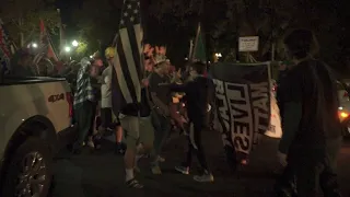 Pro-Trump rally and social justice activists clash in Downtown Vacaville