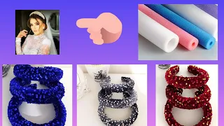 Make bridal accessories with foam #recyclingcrafts #trending #diyaccessories #hairaccessories #فن