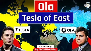 How Ola Electric is challenging Global EV Market? Ola Vs Tesla | UPSC Mains