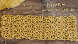 Кружевной узор крючком 🧸 Crochet Lace pattern