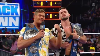 HHH and Nick Aldis Give New Tag Titles To Austin and Waller - WWE Smackdown 4/19/24 (Full Segment)