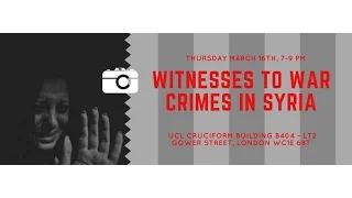 Paul Conroy - Witnesses to War Crimes in Syria panel