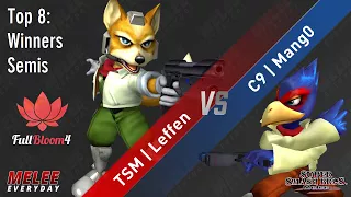 Full Bloom 4 - TSM | Leffen (Fox) vs. C9 | Mang0 (Falco) - SSBM - Top 8 - Winners Semis