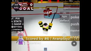 Boston bruins goal horn and song in hockey noobs (roblox game)