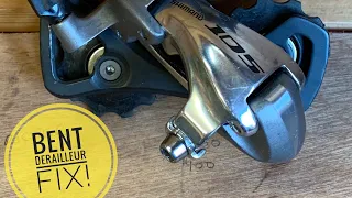 SHIMANO 105 BENT DERAILLEUR FIX!