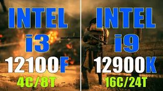 INTEL i3 12100F vs INTEL i9 12900K || How Big is the Difference in 4K?