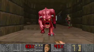 Doom II NRFTL (unity port) map 9: March of the Demons, UV-pacifist in 01:06.450