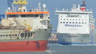 Three boats seen from Landguard