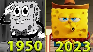 Evolution of SpongeBob SquarePants in Cartoons & Movies (1950-2023)