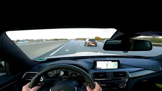 BMW M4 Almost Crash at 280km h on Autobahn, Germany