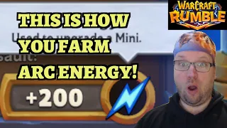 This Is How You Are Supposed to Farm Arc Energy! Warcraft Rumble